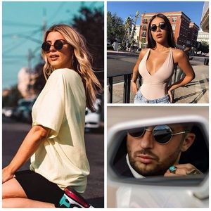 Retro round sunglasses